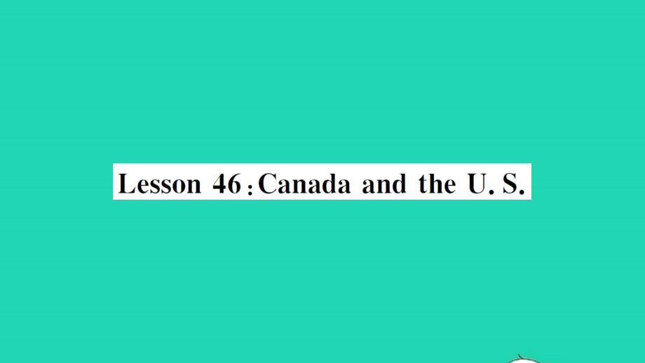 2021年七年级英语上册Unit8CountriesaroundtheWorldLesson46CanadaandtheUS习题课件新版冀教版_第1页