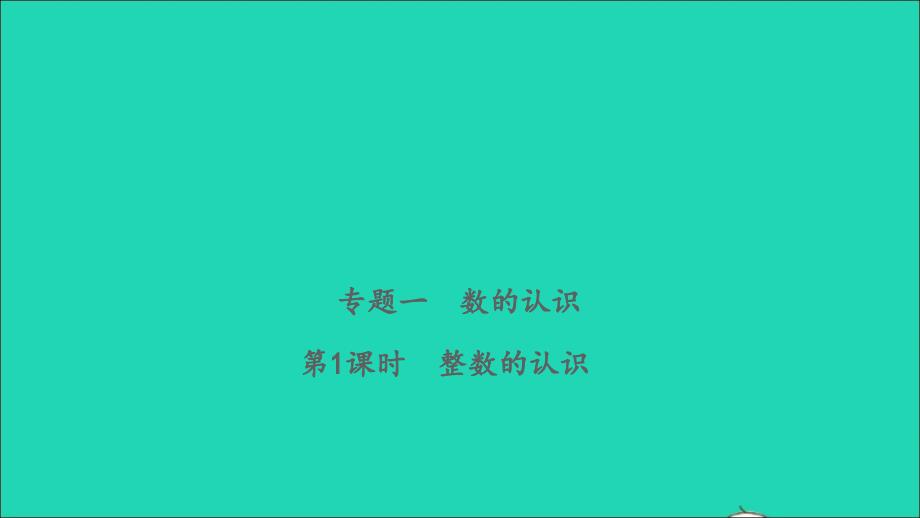 2021年屑数学致高点专题一数的认识第1课时整数的认识习题课件_第1页