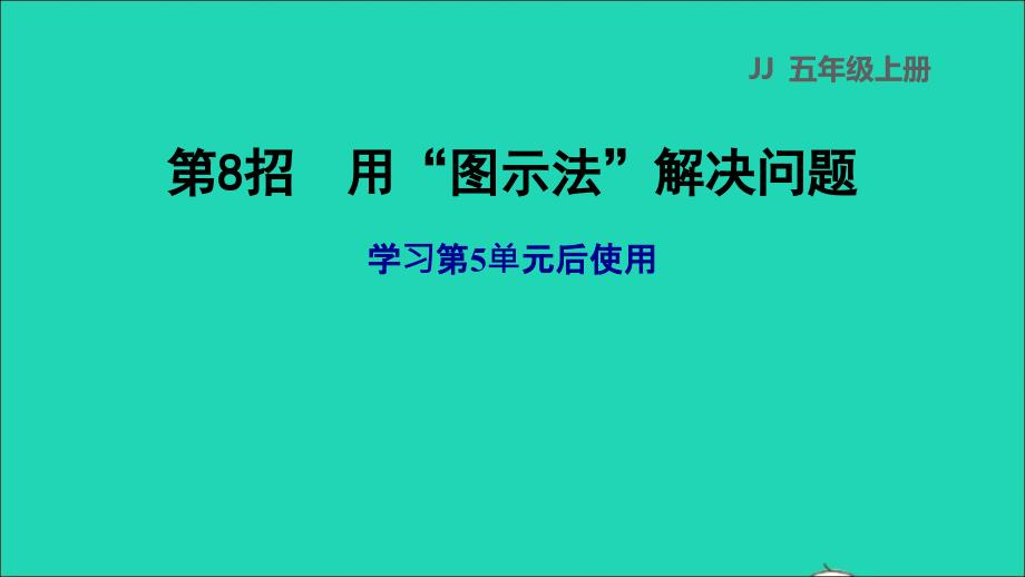 2021年五年级数学上册五四则混合运算二第8招用图示法解决问题课件冀教版_第1页