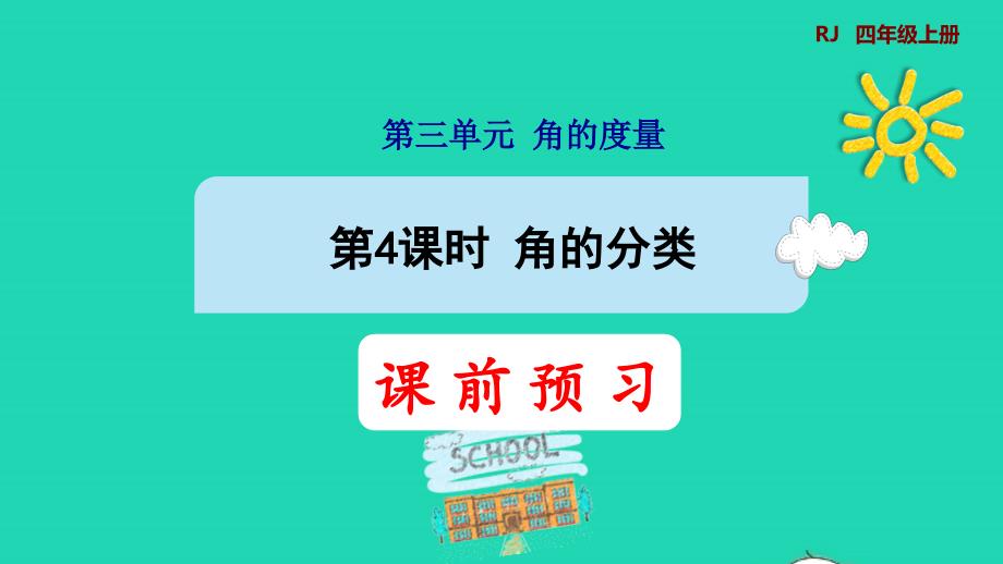 2021年四年级数学上册3角的度量3.4角的分类预习课件新人教版_第1页