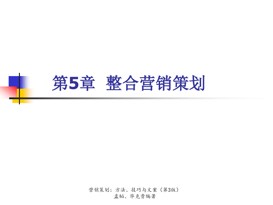 《营销策划方法、技巧与文案》第三版第05章 整合营销策划_第1页