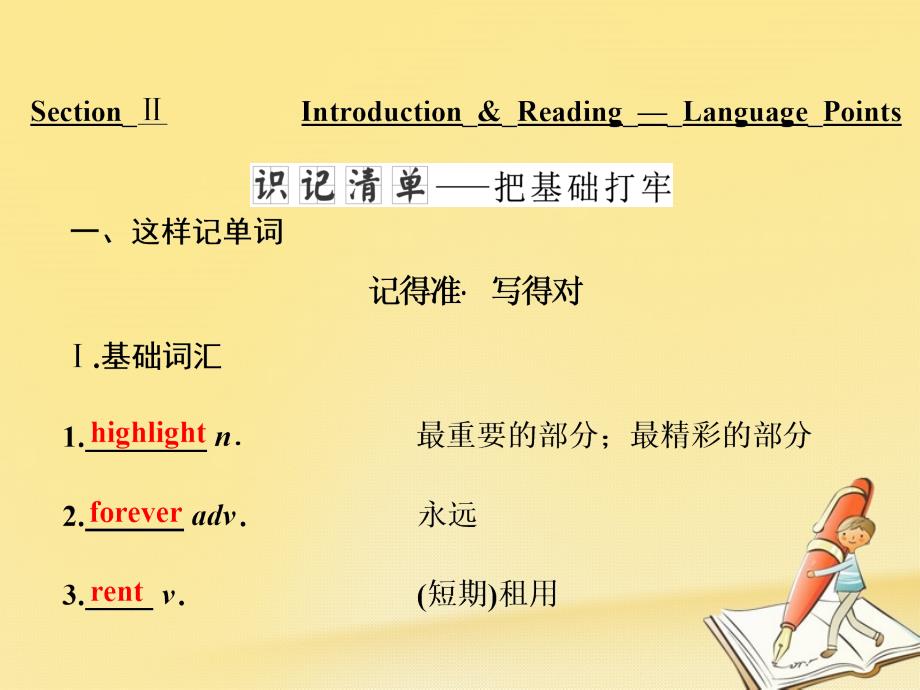 高中英语Module2HighlightsofMySeniorYearSectionIntroductionReadingLanguagePoints课件选修7_第1页