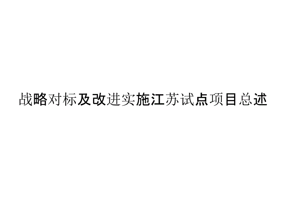 战略对标及改进实施江苏试点项目总述_第1页