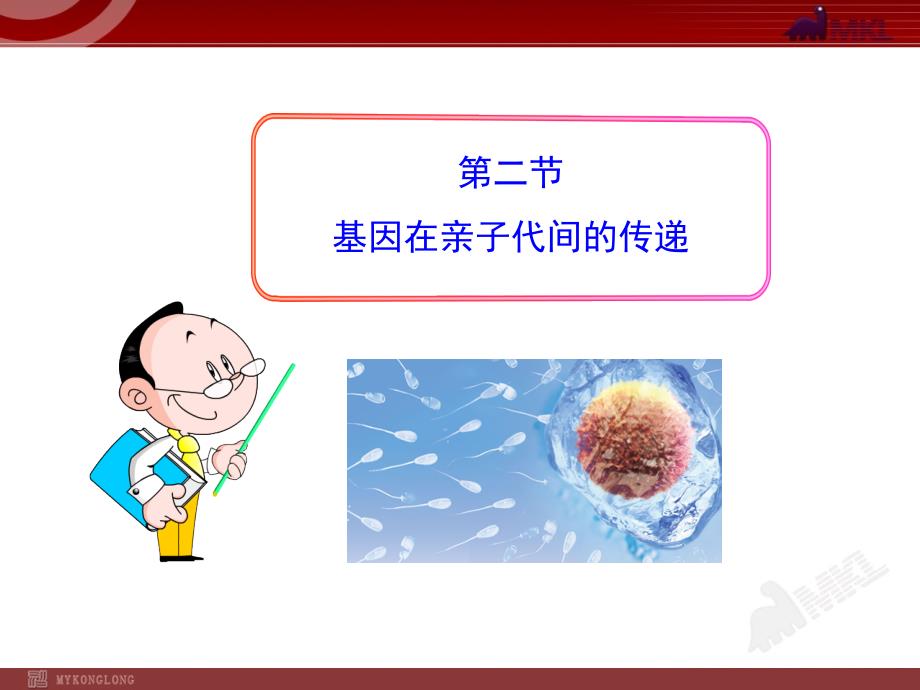 2014初中生物多媒体教学课件第7单元第2章第2节基因在亲子代间的传递八年级下册_第1页