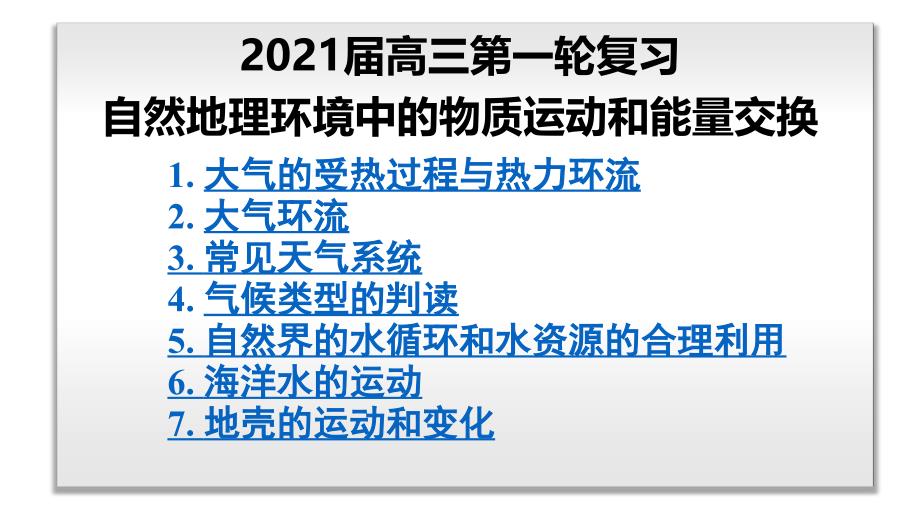 2019年高考一轮复习大气的受热过程课件_第1页