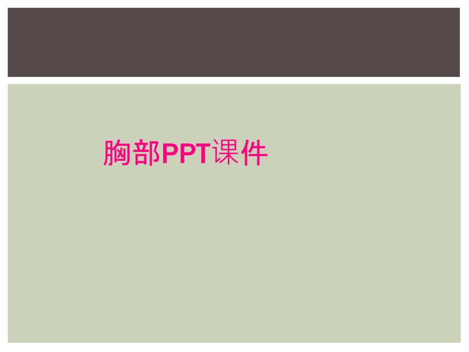 胸部PPT课件_第1页