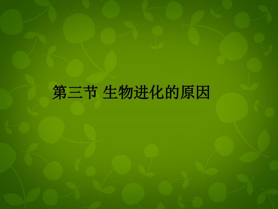 河北省平泉县第四中学八年级生物下册 7.3.3 生物生物进化的原因课件1 新人教版_第1页