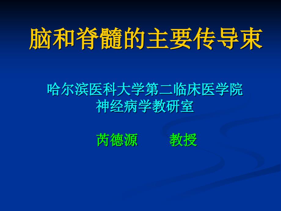 脑和脊髓的主要传导束_第1页