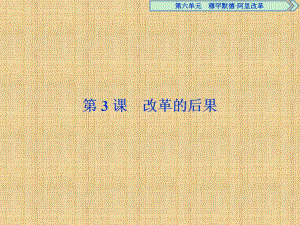 【人教版】2017年選修一：第3課《改革的后果》名師導(dǎo)學(xué)課件（含答案）