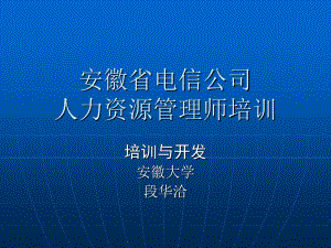 【商業(yè)計劃書】安徽省電信公司人力資源管理師培訓(xùn)