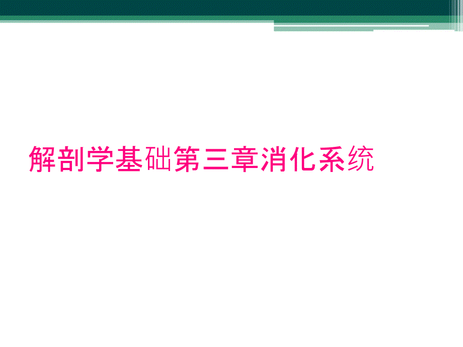 解剖学基础第三章消化系统_第1页