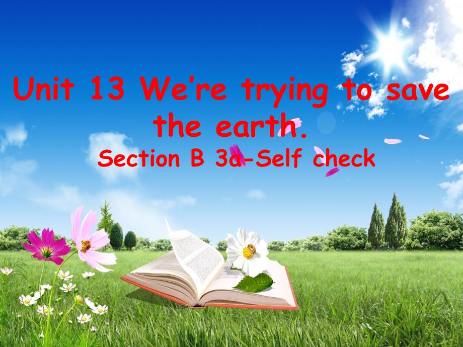 新人教版英语九unit13We are trying to save the earthSectionB3a-selfcheck_第1页