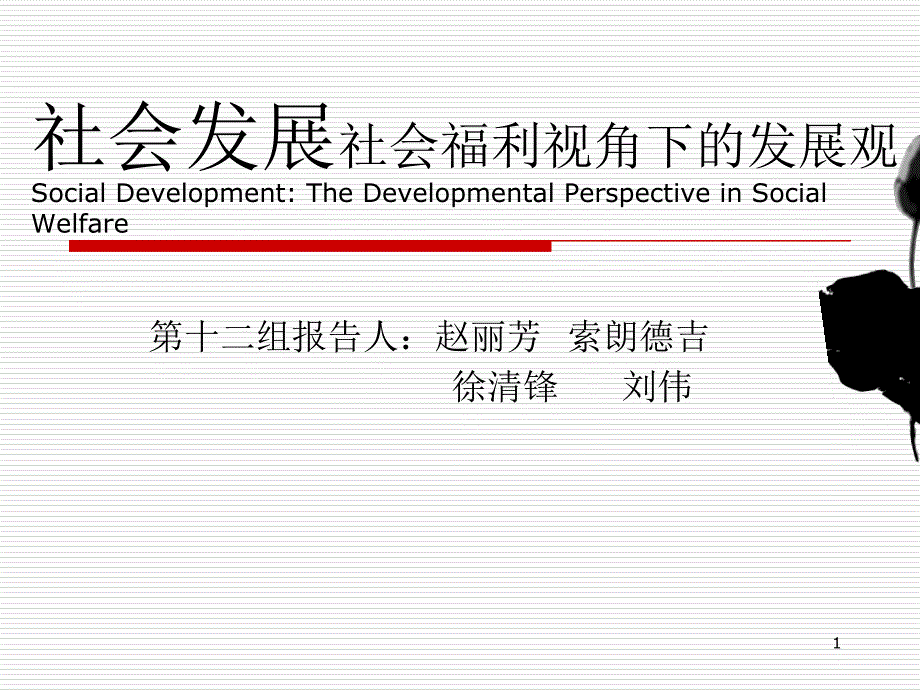 社会福利视角下的发展观读书报告_第1页