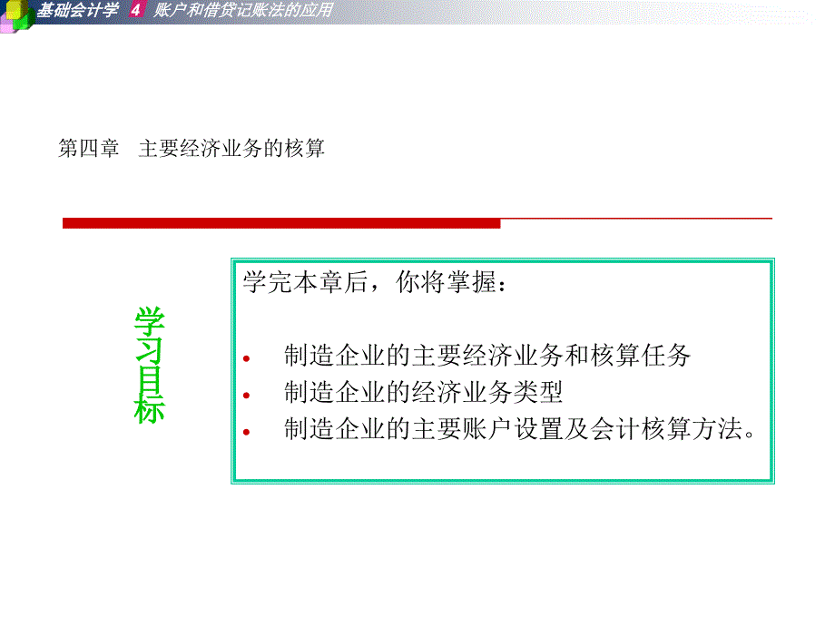 2010年最新基础会计学课件：第四章主要经济业务的核算_第1页