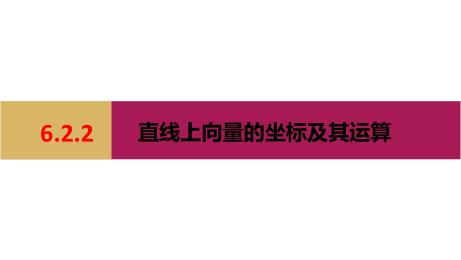 直线上向量的坐标及运算课件_第1页