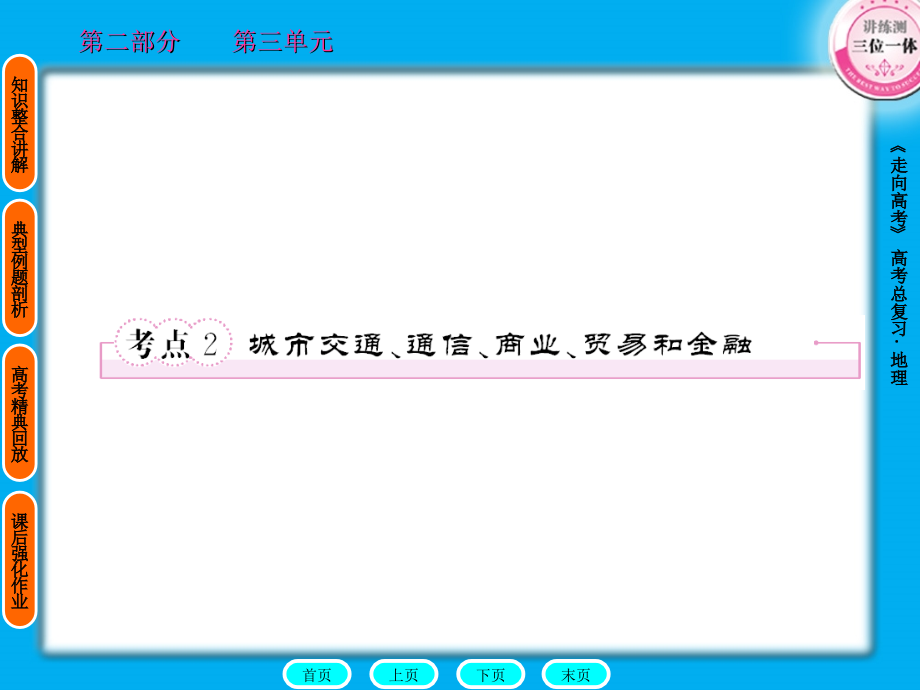 第2部分3-2 城市交通、通信、商业、贸易和金融_第1页