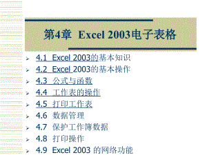 第4章Excel電子表格