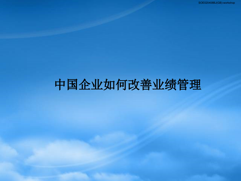 某咨询中国企业如何改善业绩管理18734_第1页