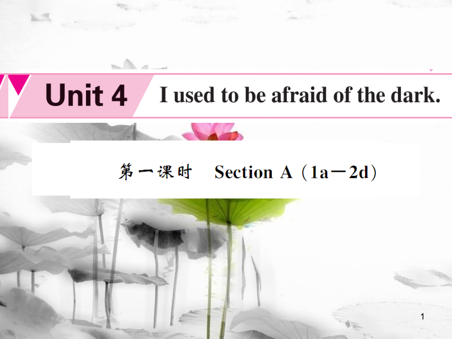 vaaAAA九年級(jí)英語全冊(cè) Unit 4 I used to be afraid of the dark（第1課時(shí)）課件 （新版）人教新目標(biāo)版_第1頁(yè)