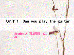 七年級英語下冊 Unit 1 Can you play the guitar（第2課時）Section A（2a-3c）課件 （新版）人教新目標(biāo)版