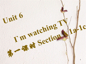 七年級英語下冊 Unit 6 I’m watching TV（第1課時）Section A（1a-1c）習(xí)題課件 （新版）人教新目標(biāo)版