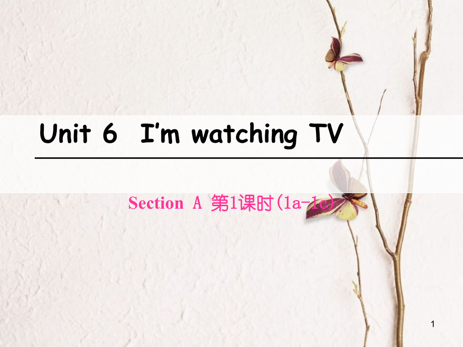 七年級(jí)英語(yǔ)下冊(cè) Unit 6 I’m watching TV（第1課時(shí)）Section A（1a-1c）課件 （新版）人教新目標(biāo)版_第1頁(yè)