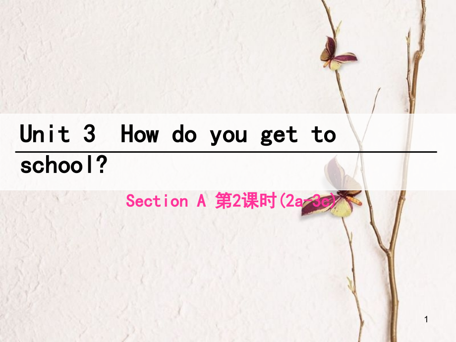 七年級英語下冊 Unit 3 How do you get to school（第2課時）Section A（2a-3c）課件 （新版）人教新目標(biāo)版_第1頁