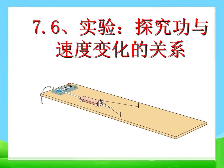 76实验：探究功与速度变化的关系课件_第1页