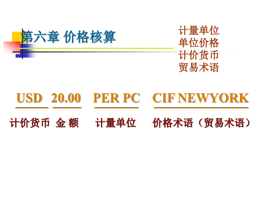 国际贸易价格核算_第1页