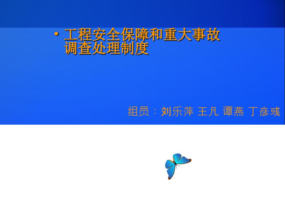 工程安全保障和重大事故调查处理制度_第1页