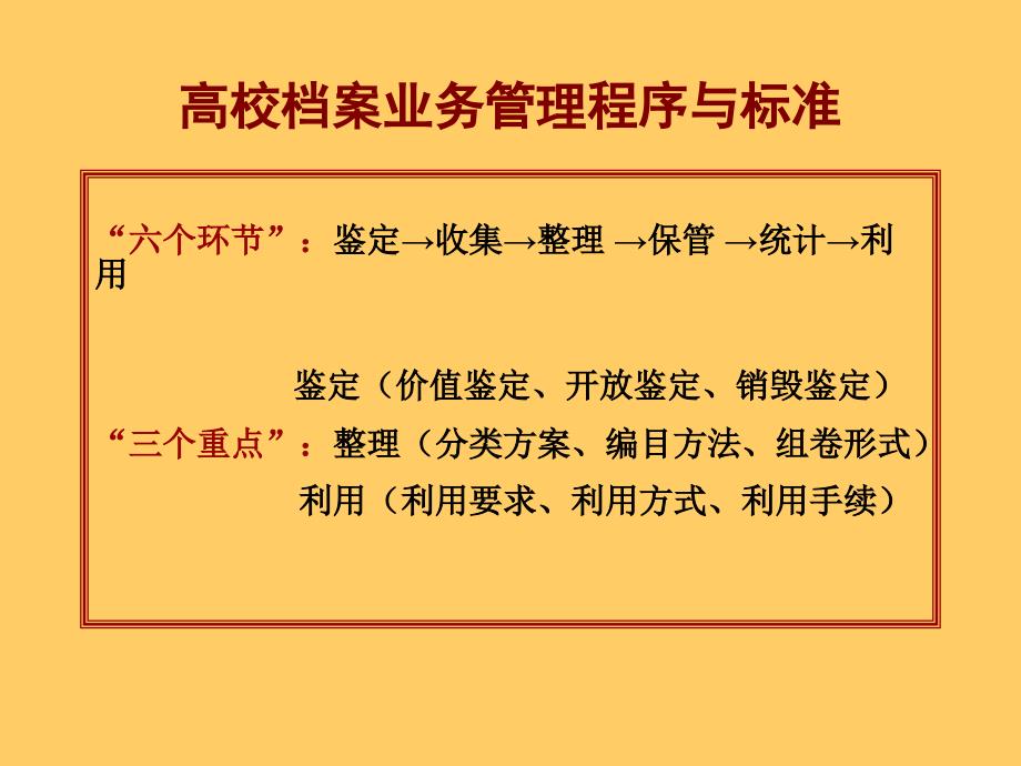 高校檔案業(yè)務管理程序與標準ppt_第1頁