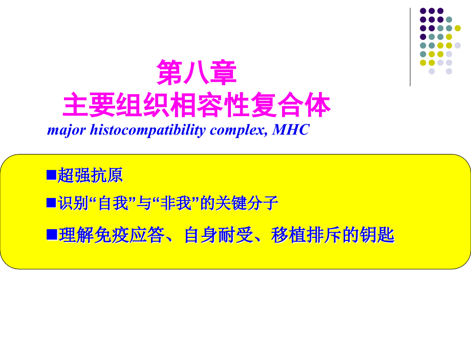 第八章主要组织相容性复合体PPT课件_第1页