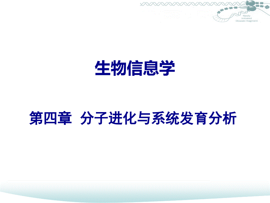 4-分子进化与系统发育分析_第1页