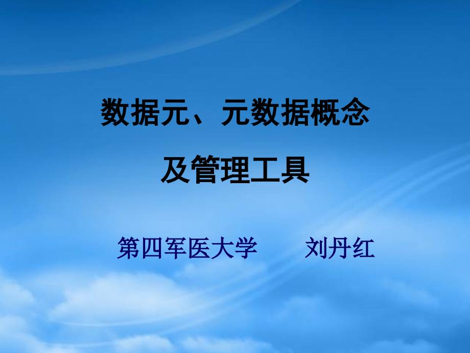 数据元元数据概念及管理工具_第1页