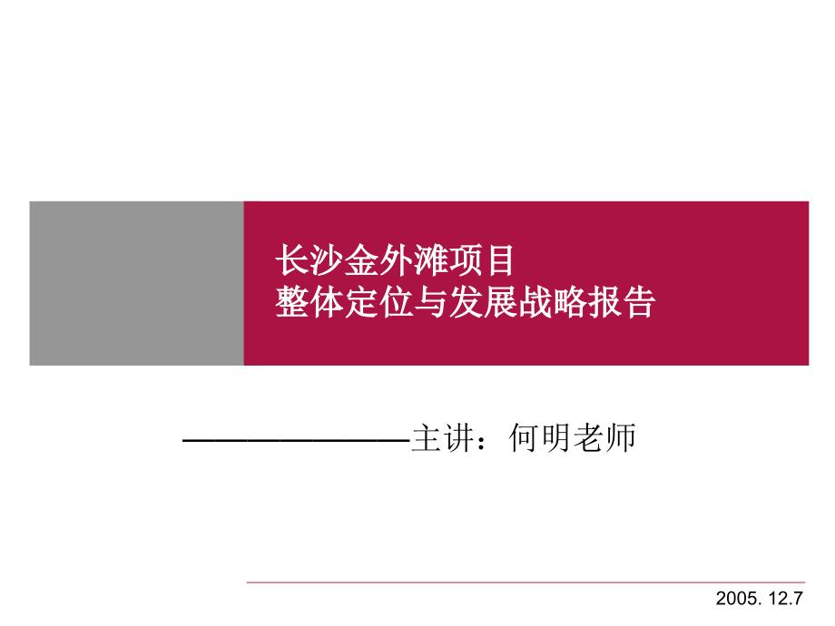 某外滩项目整体定位与发展战略报告_第1页