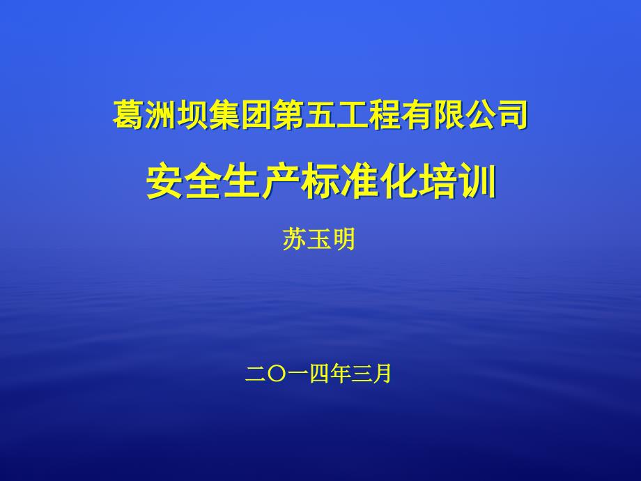 某工程有限公司安全生产标准化培训课件_第1页