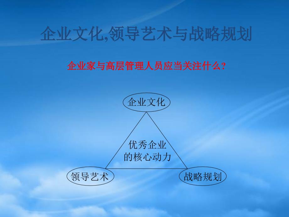 企业领导艺术与战略规划讲座_第1页