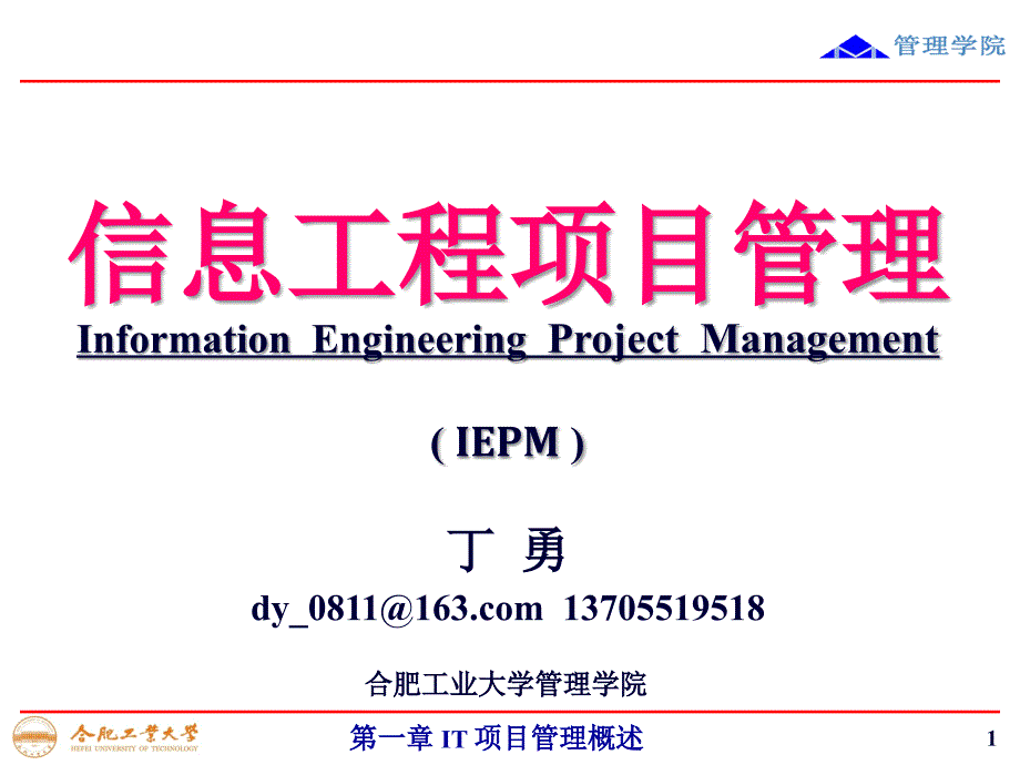 信息工程项目管理课程_第1页