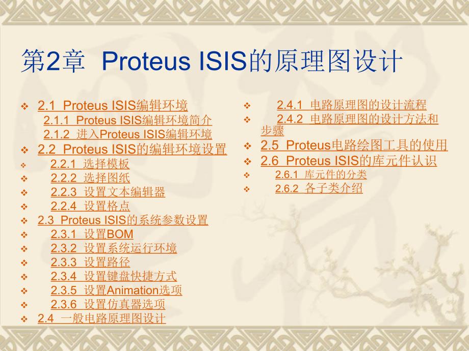 第2章 Proteus ISIS的原理圖設(shè)計基礎(chǔ)教程_第1頁