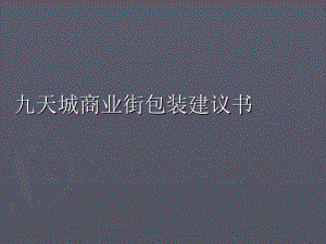 九天城商業(yè)街包裝方案課件