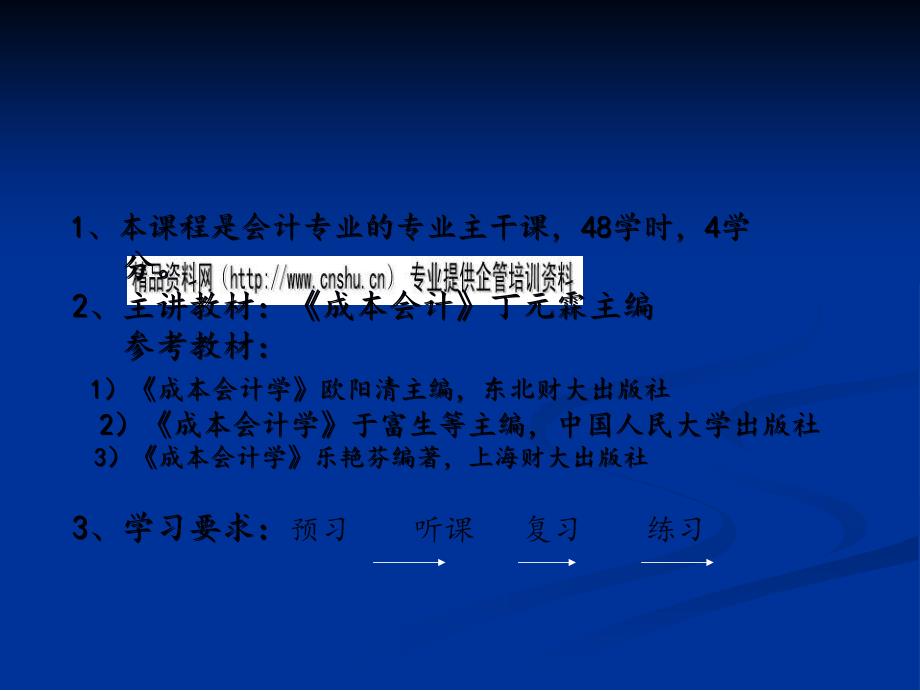 成本会计学培训课件_第1页