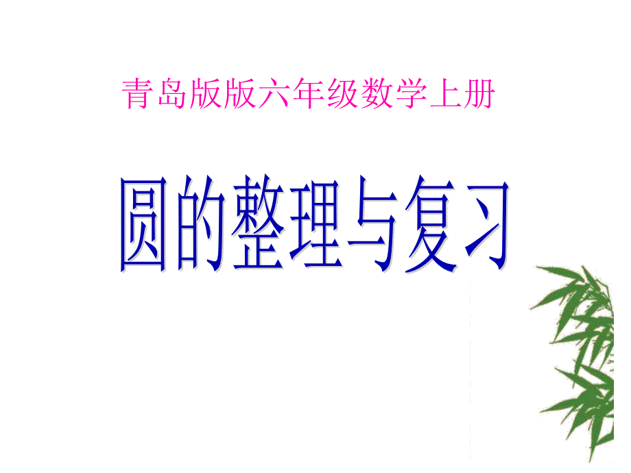 圆整理与复习(整理用)课件_第1页