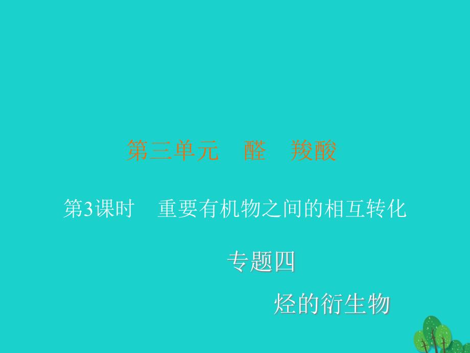 高中化学4.3.3重要有机物之间的相互转化ppt课件苏教版选修5_第1页