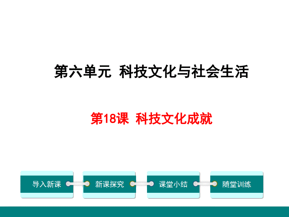 人教版历史初二下册第18课《科技文化成就》公开课课件_第1页