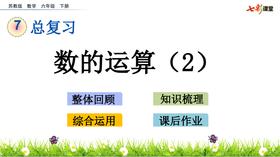 苏教版六年级数学下册总复习数的运算课件_第1页