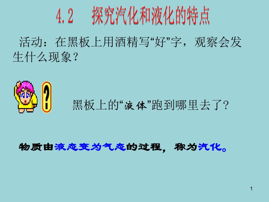 沪粤版八年级物理上册42探究汽化和液化的特点课件_第1页