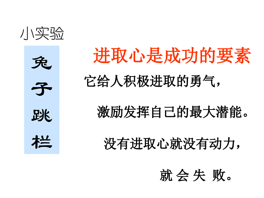 小学高年级主题班会ppt课件-进取心是成功的要素_第1页