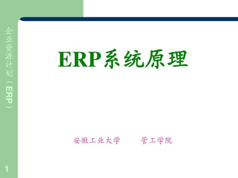 ERP系统原理和实施_第1页