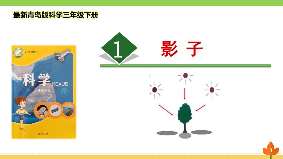 青岛版科学三年级下册《影子》优质ppt课件_第1页