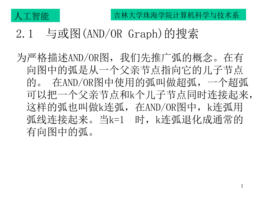 人工智能与或图搜索课件_第1页